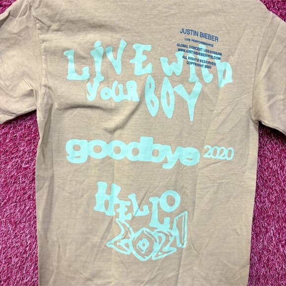 Justin Bieber Live With Your Boy New Years Eve Virtual Concert Tee S - Picture 2 of 4